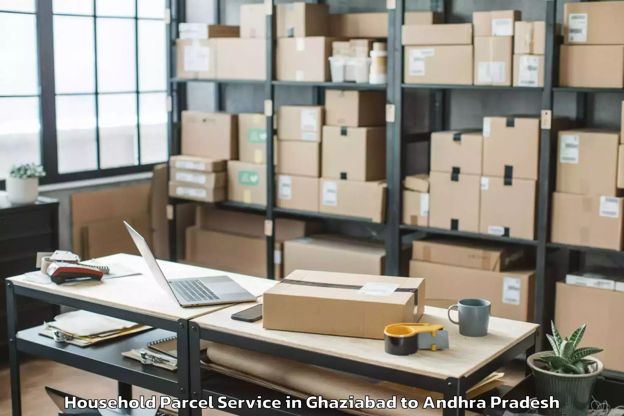 Easy Ghaziabad to Buchinaidu Kandriga Household Parcel Booking